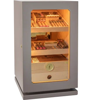 Jasnoszary humidor adorini Lumina Grande Deluxe